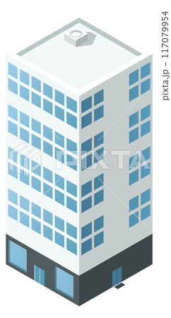 Office building isometric icon. City downtown symbol 117079954