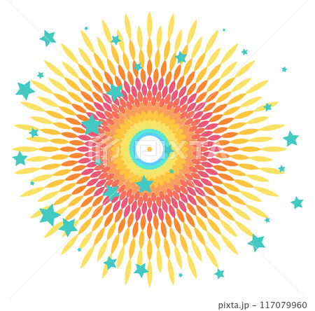 Festival firework show. Night light holiday icon 117079960