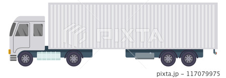 Lorry color icon. Cargo truck side view 117079975