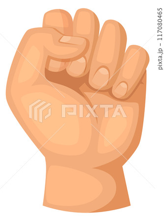 Human fist color icon. Fight hand gestureのイラスト素材 [117080465] - PIXTA