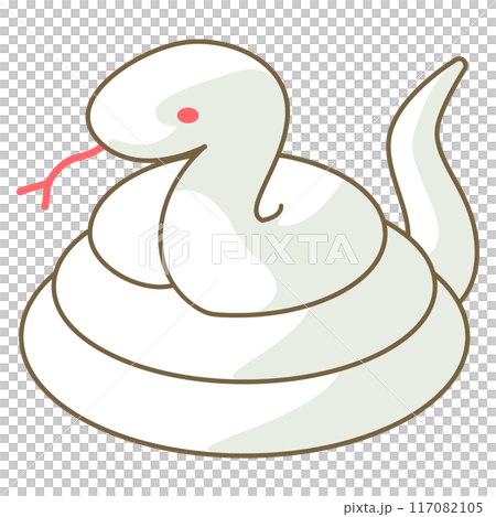 可愛的盤繞白蛇 117082105