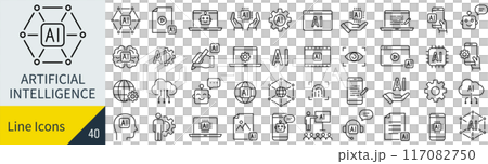 AI icon set 117082750