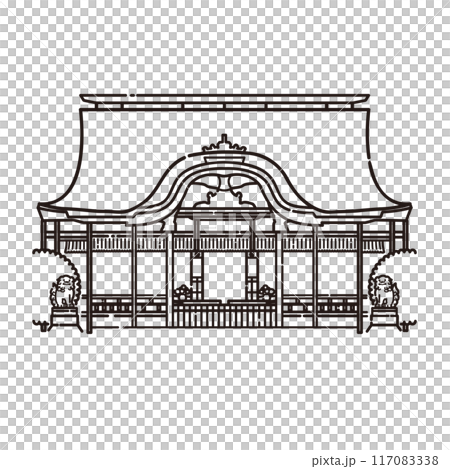 太宰府天満宮のイラスト（線画） 117083338