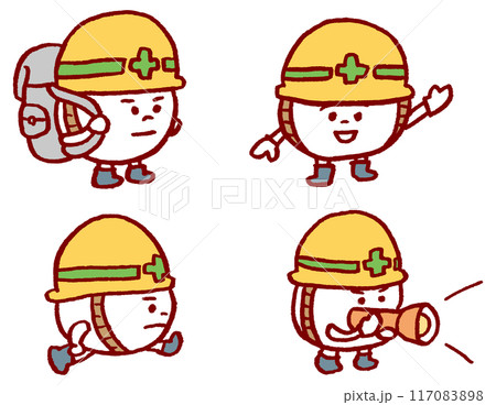 玉のようなキャラの防災素材 117083898