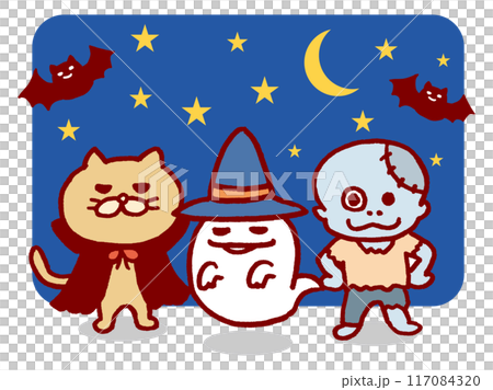 可愛的萬聖節人物素材 可愛的萬聖節人物素材 117084320