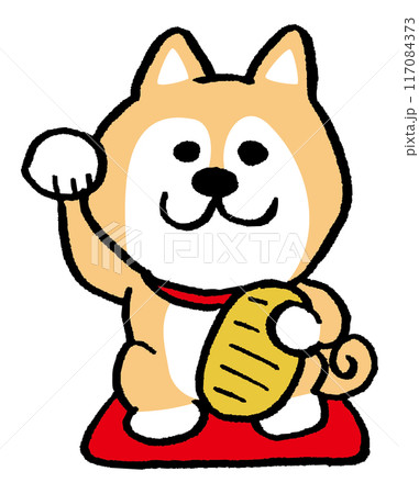 招き犬のキャラ素材 117084373