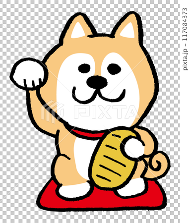 招き犬のキャラ素材 117084373