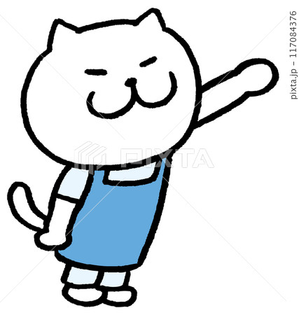 介護職員のかわいい猫のキャラ素材 117084376