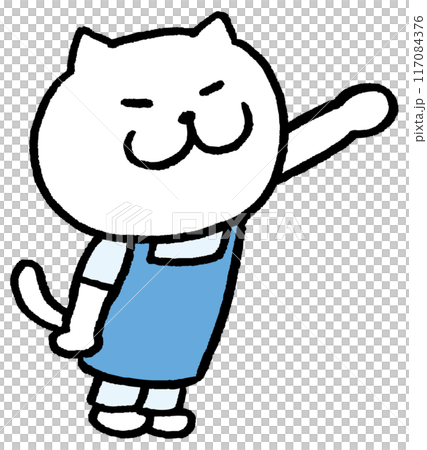 介護職員のかわいい猫のキャラ素材 117084376