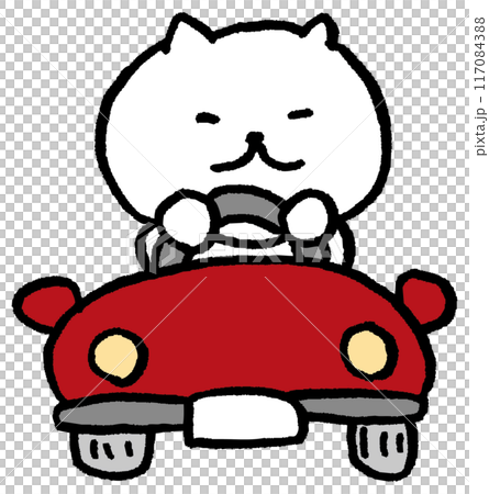 目が細いかわいい白猫のキャラの日常 117084388