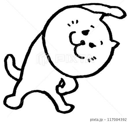 かわいい女子猫キャラの日常イラスト 117084392