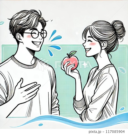 結婚指輪をしている女性 117085904