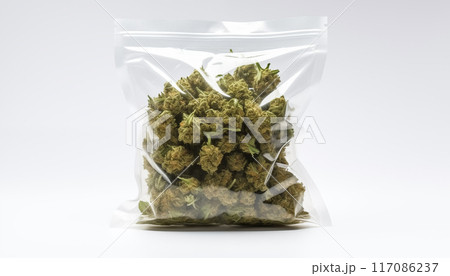Cannabis plastic weed marijuana pack	 117086237