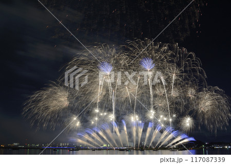 夏の夜空に咲く花火 <桑名水郷花火大会> 夏の夜空に咲く花火 <桑名水郷花火大会> 117087339