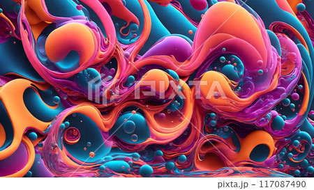 fluid waves in vibrant colors with bubbles background shadow 3d wallpaper fluid waves in vibrant colors with bubbles background shadow 3d wallpaper 117087490