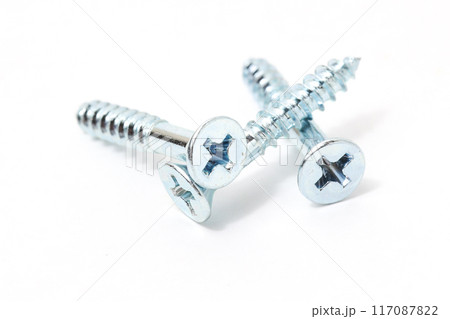 ネジ, ネジ山, 部品, 工具, 道具, シルバー, DIY, 日曜大工, 大工, ナット, ボルト 117087822