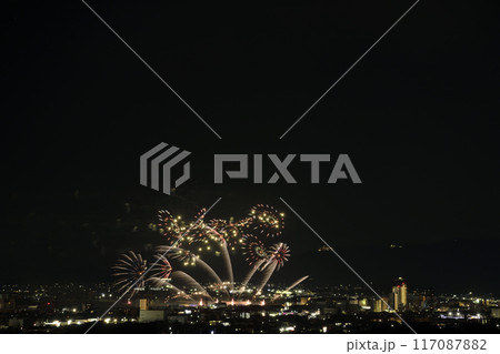 夏の夜空に咲く華麗な花火  <蒲郡納涼花火大会> 117087882