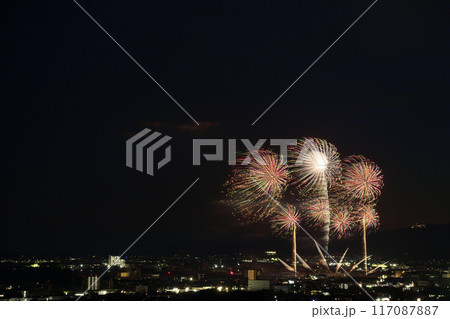 夏の夜空に咲く華麗な花火  <蒲郡納涼花火大会> 117087887