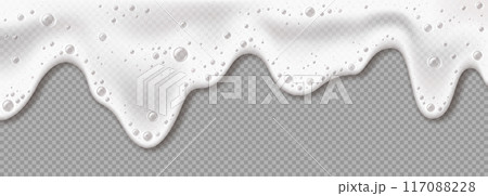 Washing product foam flow realistic vector illustration Washing product foam flow realistic vector illustration 117088228
