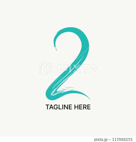Logo design graphic concept creative abstract premium vector stock unique number 2 art sratches rustic style. Related to monogram typography branding Logo design graphic concept creative abstract premium vector stock unique number 2 art sratches rustic style. Related to monogram typography branding 117088255