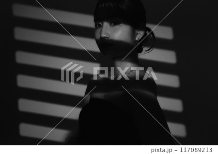 光と影の女性ポートレート 光と影の女性ポートレート 117089213