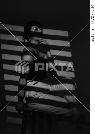 光と影の女性ポートレート 光と影の女性ポートレート 117089234