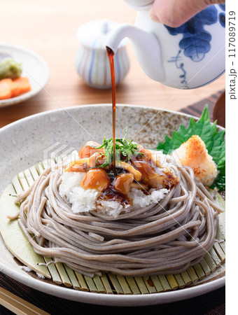 冷やしなめこおろし蕎麦 (つるっとしたなめこののど越しが絶妙) 117089719