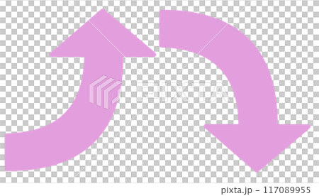 Curved arrows pink set (no line art) Curved arrows pink set (no line art) 117089955
