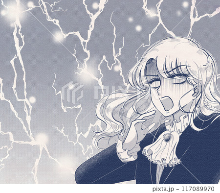 ガーン大ショック!衝撃を受けるギャグ漫画風人物のイラスト ガーン大ショック!衝撃を受けるギャグ漫画風人物のイラスト 117089970