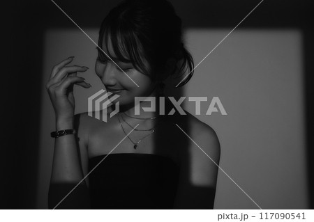 光と影の女性ポートレート 光と影の女性ポートレート 117090541
