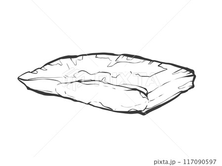 牛カイノミの手書き筆絵風イラスト 117090597