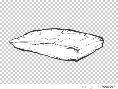 牛カイノミの手書き筆絵風イラスト 117090597