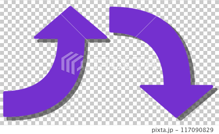 彎曲箭頭紫色套裝（帶陰影） 117090829