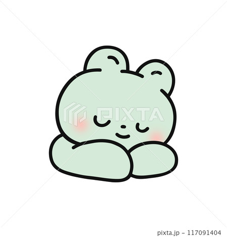 寝ているかわいいクマ 117091404