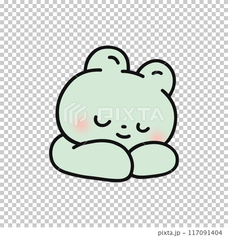 寝ているかわいいクマ 117091404