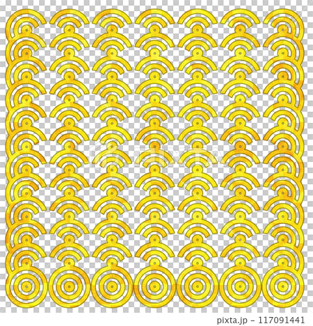 金色青海波浪紋 117091441
