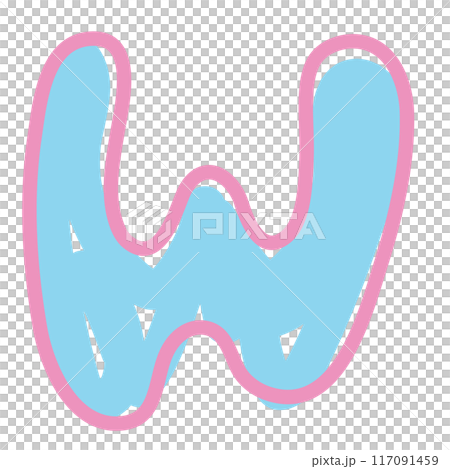 Pastel doodle A to Z alphabet letter design for font, typography, calligraphy, text, message, initials, pet name, merchandise, sticker, cute patches, shirt print, plush toy, education book, learning 117091459