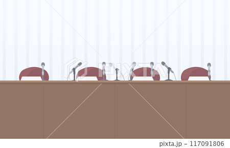記者会見場のイラスト 記者会見場のイラスト 117091806