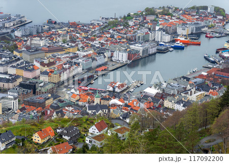 Panoramic View of Bergen and its Fjord. Panoramic View of Bergen and its Fjord. 117092200