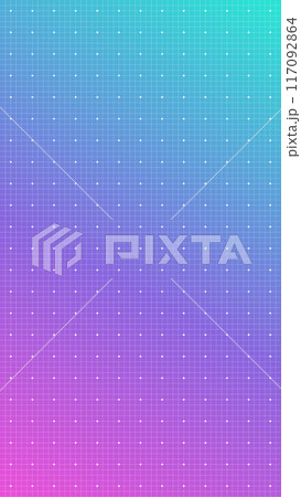 スマートフォン表示に適した縦長の背景素材。SNSやインターネットをイメージしたマス目のベクターイラス スマートフォン表示に適した縦長の背景素材。SNSやインターネットをイメージしたマス目のベクターイラス 117092864