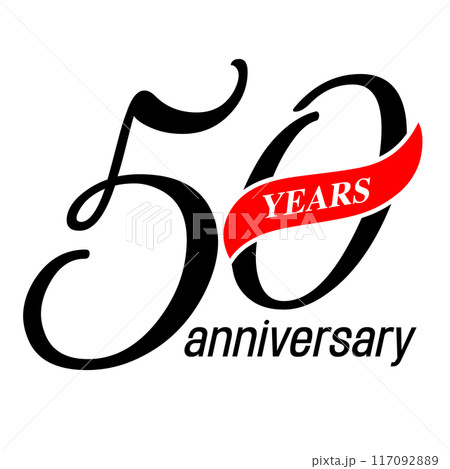 50 years anniversary vector icon, symbol, logo. Graphic background 117092889