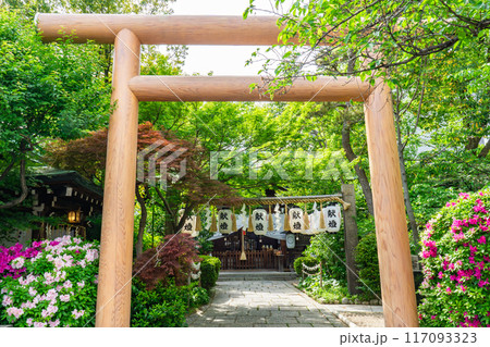 大阪市天王寺区茶臼山町　堀越神社（四天王寺七宮）　鳥居 117093323