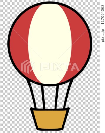 可愛的氣球插畫素材 117094062