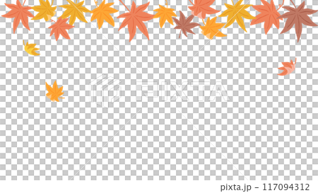 Maple leaves, background frame of leaves falling in the wind, cute hand drawn illustration Maple leaves, background frame of leaves falling in the wind, cute hand drawn illustration 117094312
