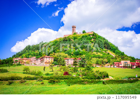 Radicofani, comune in the Province of Siena in the Italian region Tuscany. Radicofani, comune in the Province of Siena in the Italian region Tuscany. 117095549