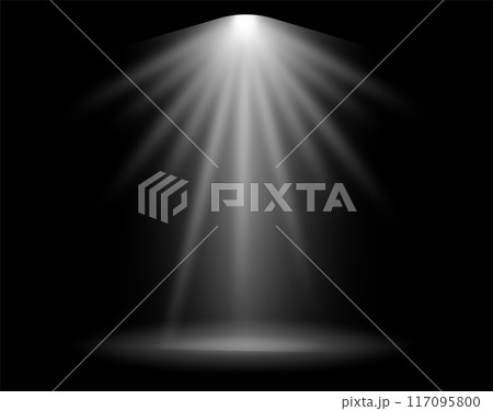 Scene light. Smooth realistic stage spotlight effect 117095800