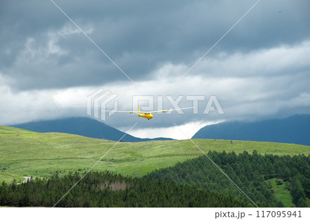 着陸態勢のグライダー 117095941