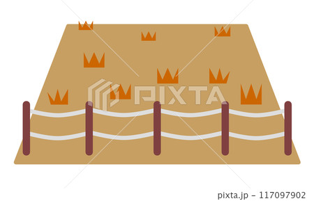 固定資産などで相続問題となる土地のイラスト 117097902