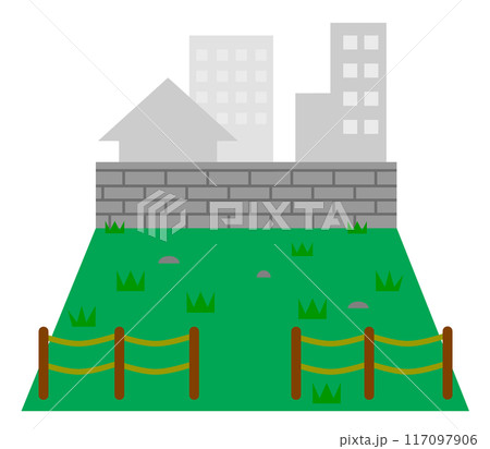 固定資産などで相続問題となる土地のイラスト 117097906