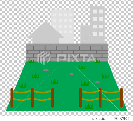 固定資産などで相続問題となる土地のイラスト 117097906